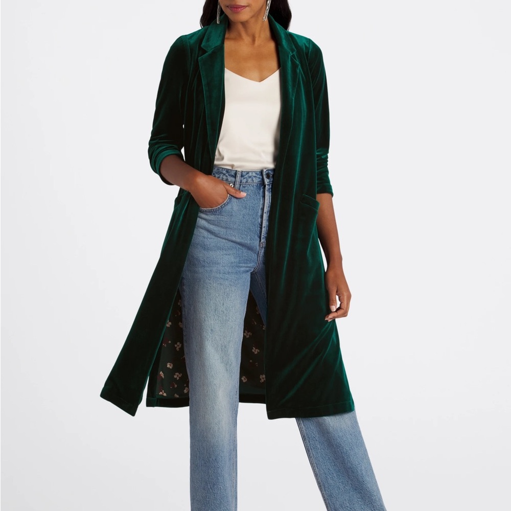 Skies are Blue velvet duster